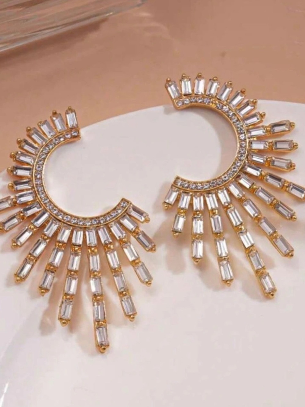 Crystal Fringe Statement Earrings